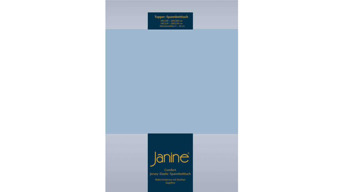 Spannbettlaken Janine aus Stoff in Mittelblau Janine® Spannbettlaken Perlblau - ca. 150 x 200 cm