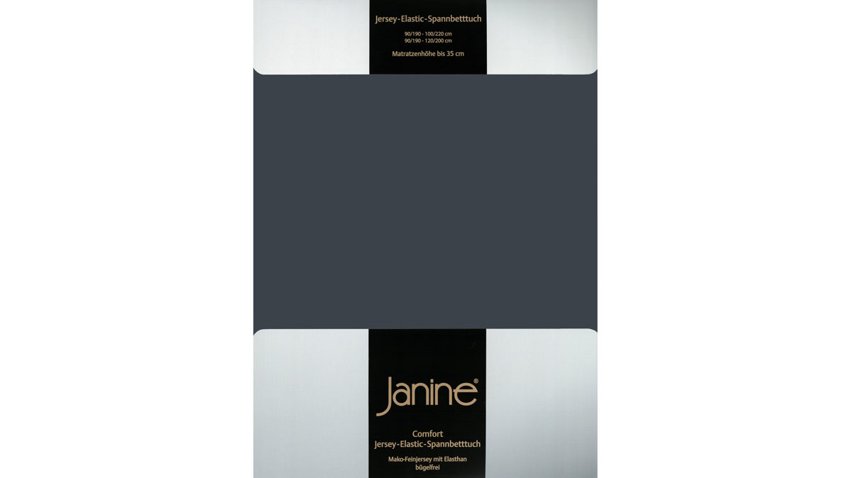 Spannbettlaken Janine® aus Stoff in Dunkelgrau Janine® Spannbettlaken Titan - ca. 100 x 200 cm
