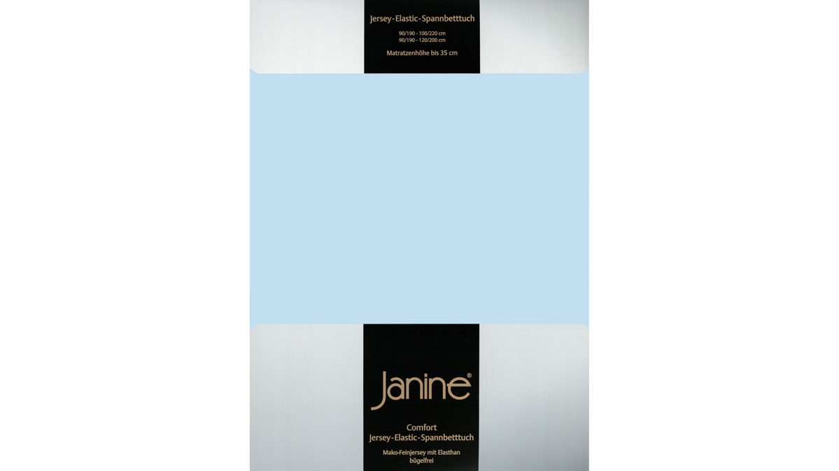 Spannbettlaken Janine aus Stoff in Hellblau Janine® Spannbettlaken Hellblau - ca. 150 x 200 cm