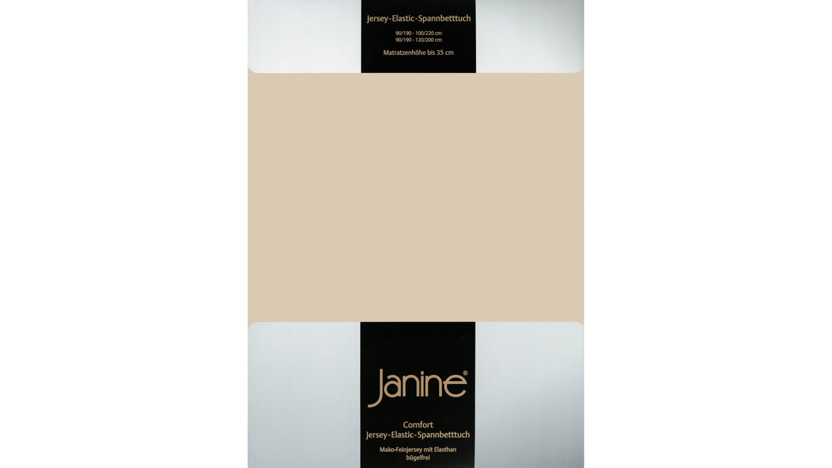 Spannbettlaken Janine® aus Stoff in Sand Janine® Spannbettlaken Sand - ca. 200 x 200 cm
