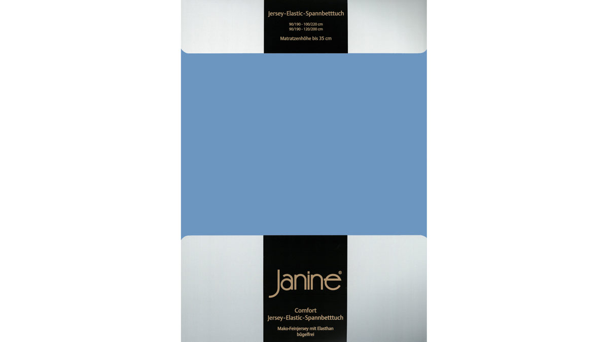 Spannbettlaken Janine® aus Stoff in Blau Janine® Spannbettlaken Blau - ca. 150 x 200 cm