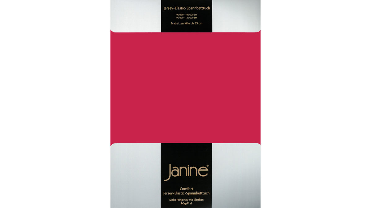 Spannbettlaken Janine® aus Stoff in Rot Janine® Spannbettlaken Rot - ca. 150 x 200 cm