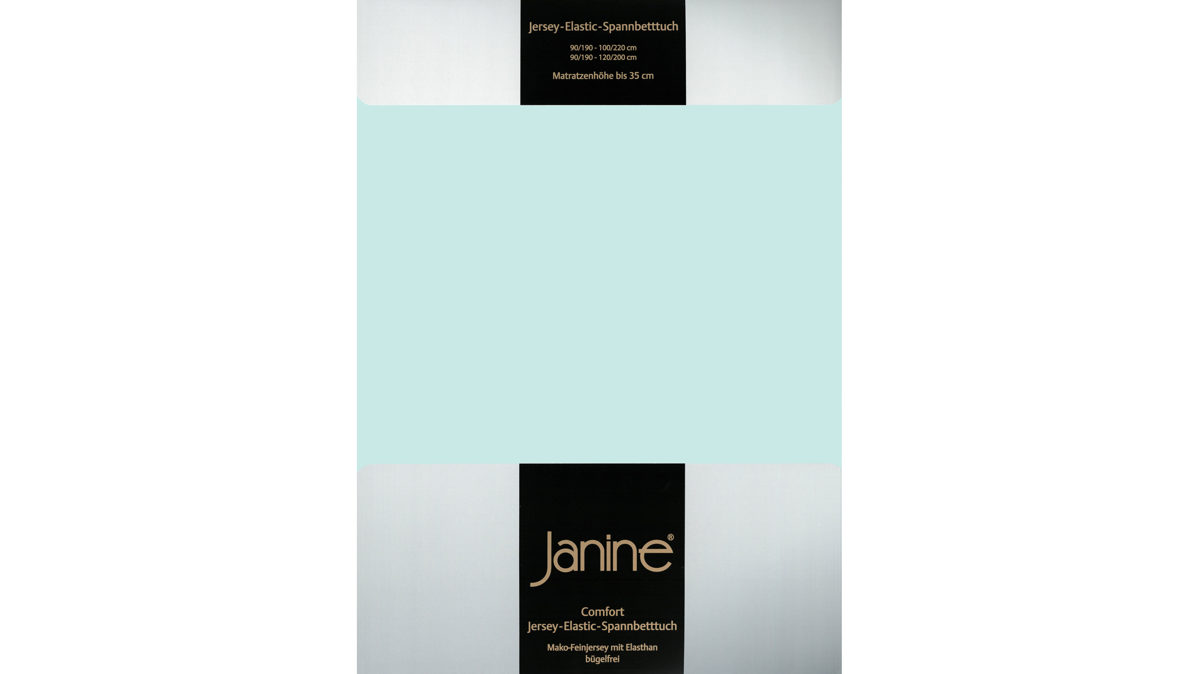 Spannbettlaken Janine® aus Stoff in Türkis Janine® Spannbettlaken Morgennebel - ca. 100 x 200 cm