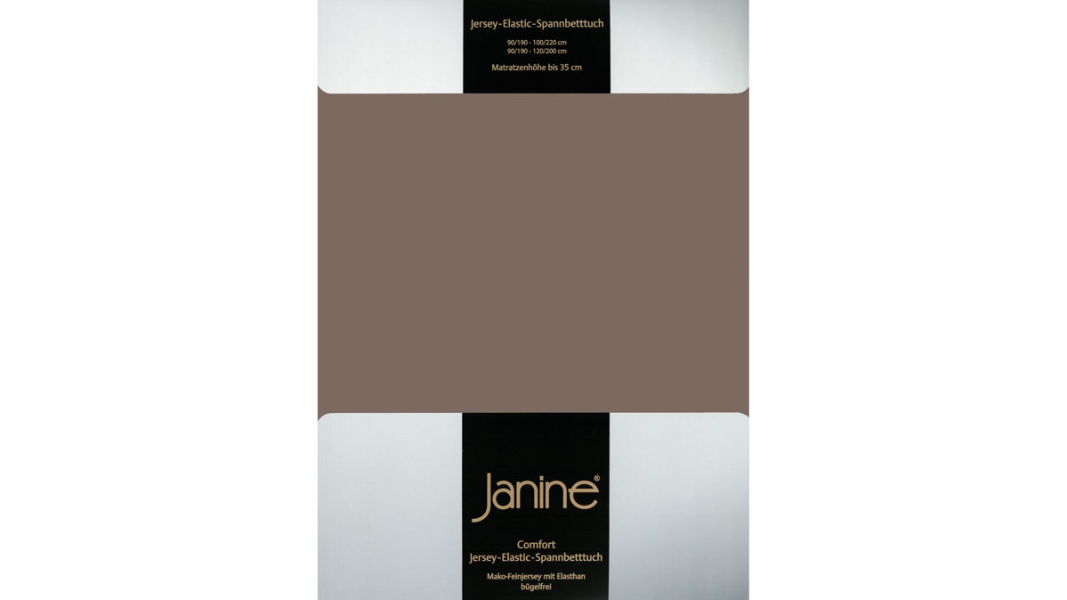 Spannbettlaken Janine® aus Stoff in Cappuccino Janine® Spannbettlaken Capuccino - ca. 200 x 200 cm