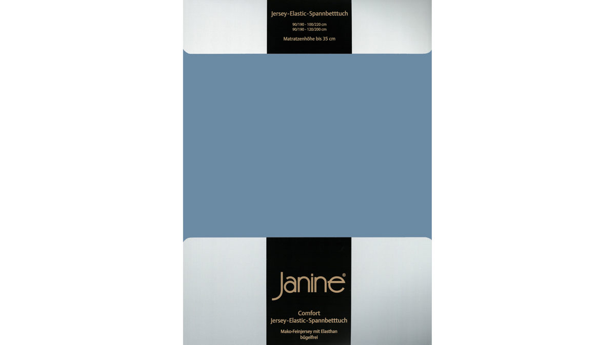 Spannbettlaken Janine® aus Stoff in Jeansblau Janine® Spannbettlaken Denimblau - ca. 100 x 200 cm