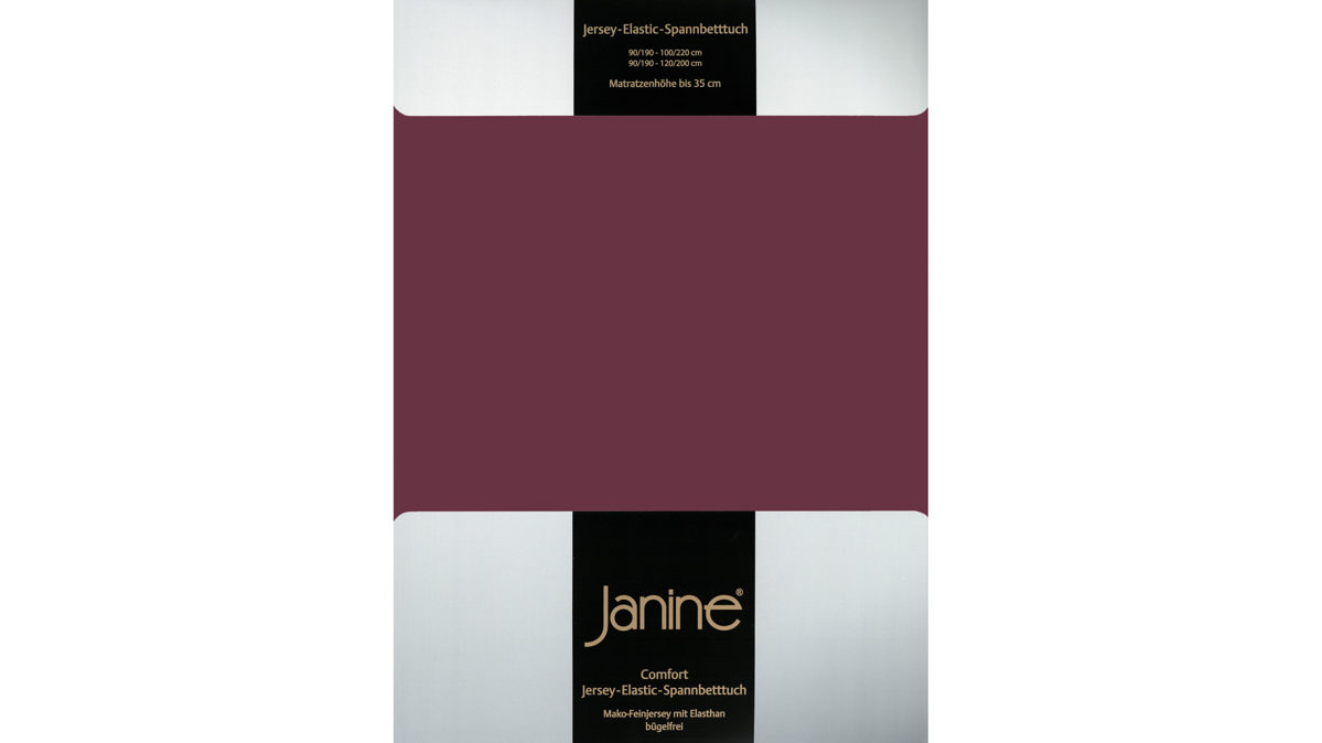 Spannbettlaken Janine® aus Stoff in Dunkelrot Janine® Spannbettlaken Burgund - ca. 100 x 200 cm