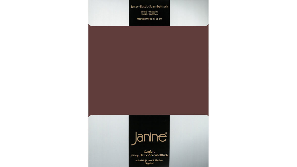 Spannbettlaken Janine® aus Stoff in Dunkelbraun Janine® Spannbettlaken Dunkelbraun - ca. 200 x 200 cm