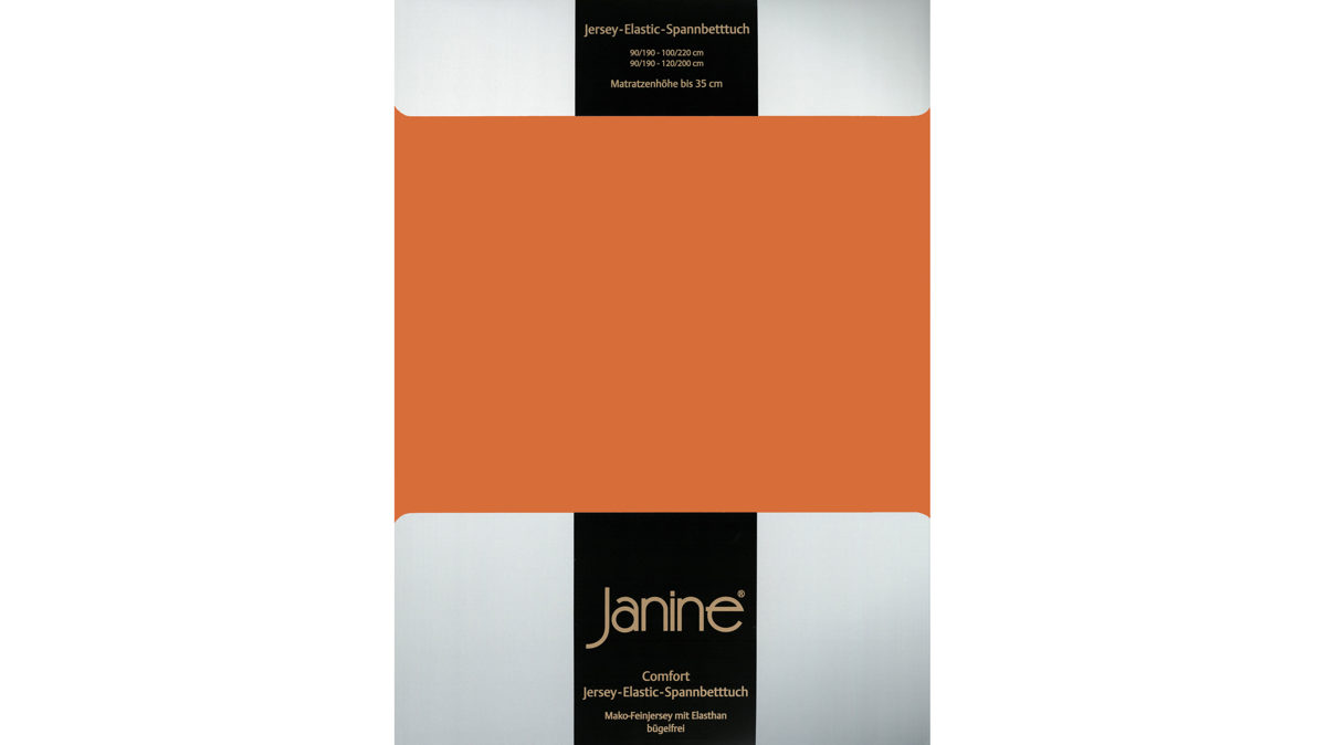 Spannbettlaken Janine® aus Stoff in Orange Janine® Spannbettlaken Rost-Orange - ca. 200 x 200 cm