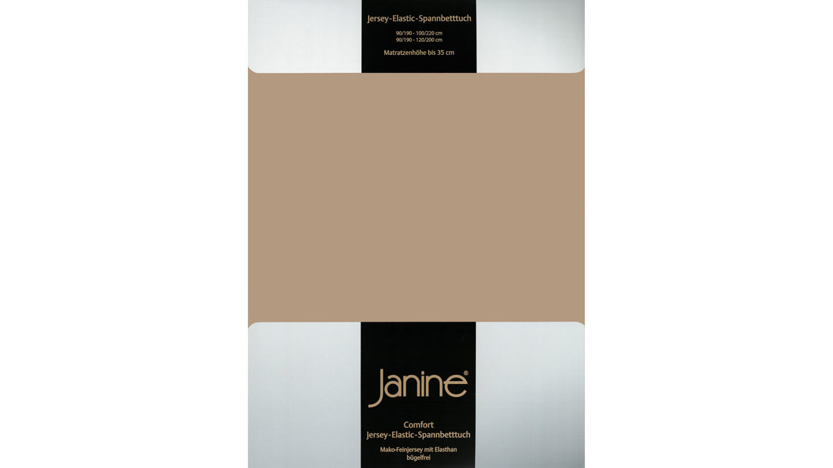 Spannbettlaken Janine® aus Stoff in Braun Janine® Spannbettlaken Nougat - ca. 200 x 200 cm