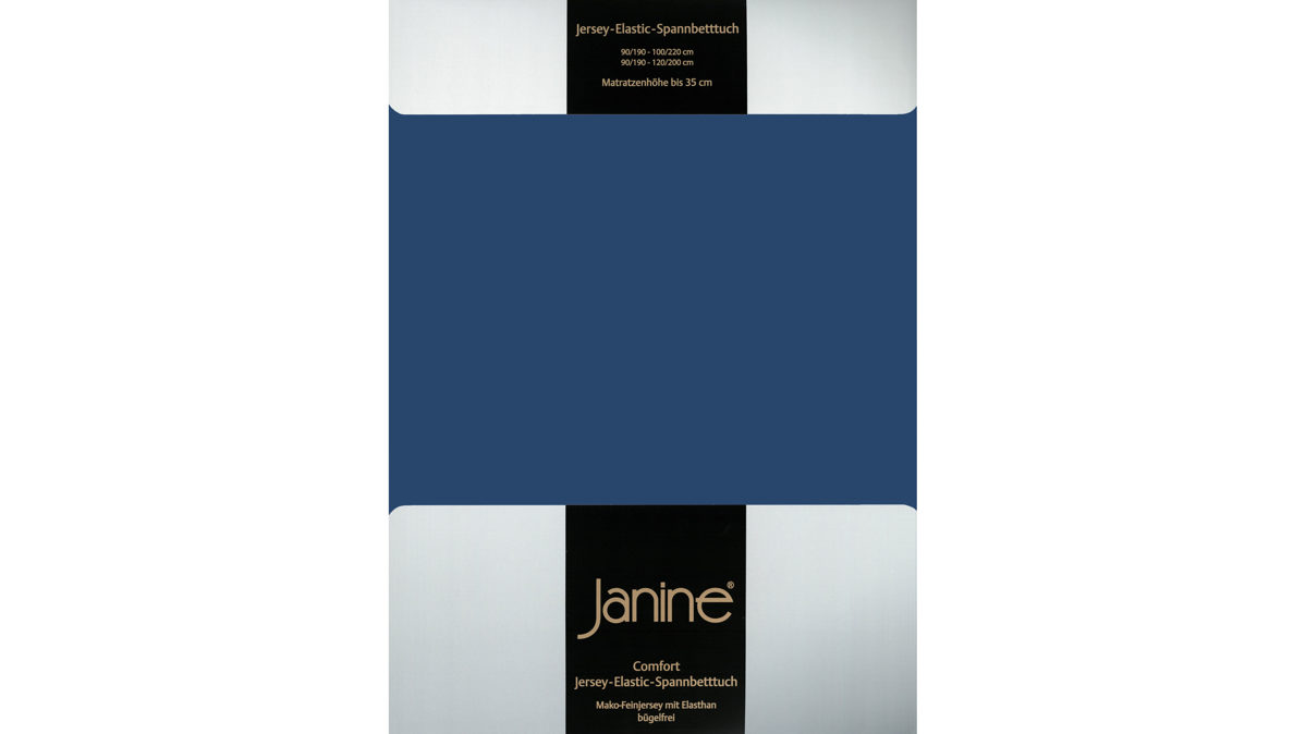 Spannbettlaken Janine® aus Stoff in Dunkelblau Janine® Spannbettlaken Marine - ca. 200 x 200 cm