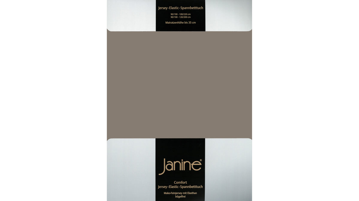 Spannbettlaken Janine® aus Stoff in Hellbraun Janine® Spannbettlaken Taupe - ca. 100 x 200 cm