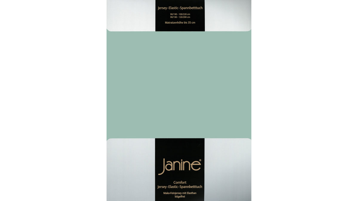 Spannbettlaken Janine aus Stoff in Fichte Janine® Spannbettlaken Rauchgrün - ca. 150 x 200 cm