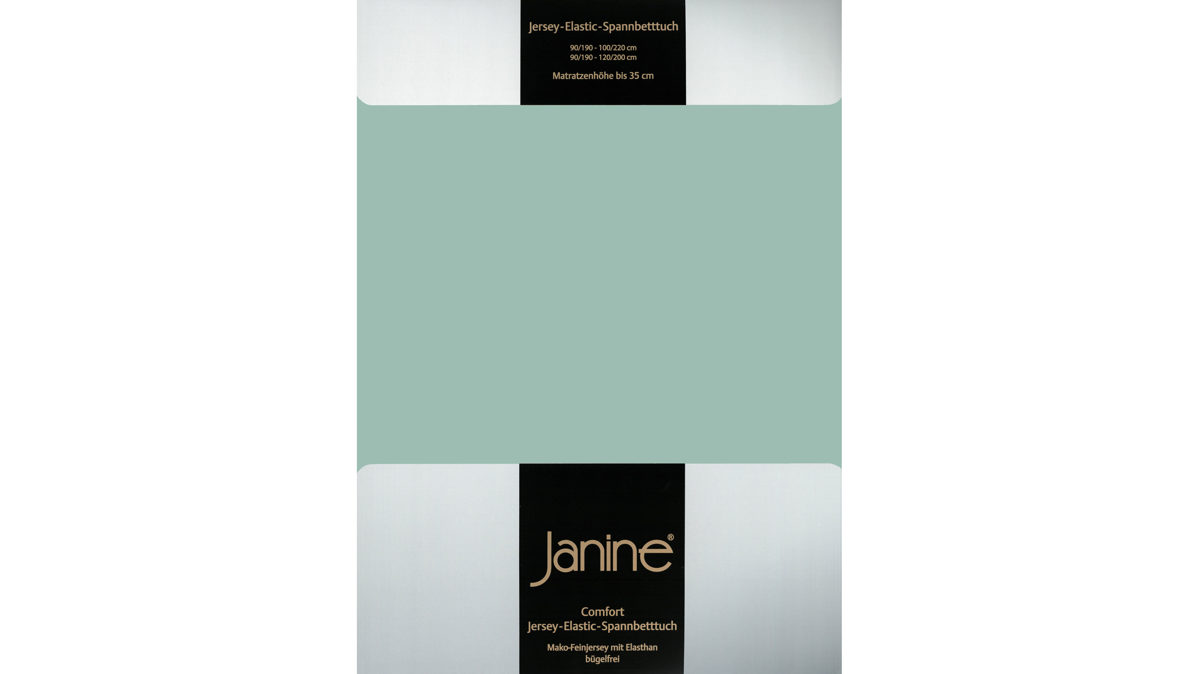 Spannbettlaken Janine® aus Stoff in Fichte Janine® Spannbettlaken Rauchgrün - ca. 100 x 200 cm