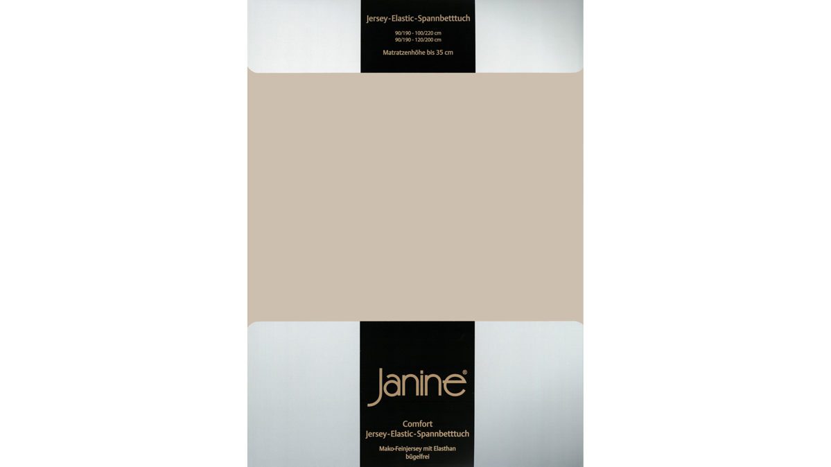 Spannbettlaken Janine® aus Stoff in Beige Janine® Spannbettlaken Naturell - ca. 100 x 200 cm
