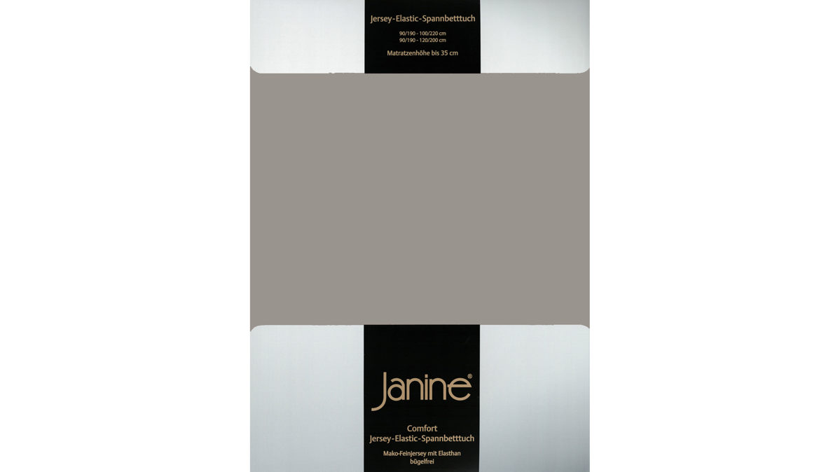 Spannbettlaken Janine® aus Stoff in Grau Janine® Spannbettlaken Vulkan - ca. 100 x 200 cm
