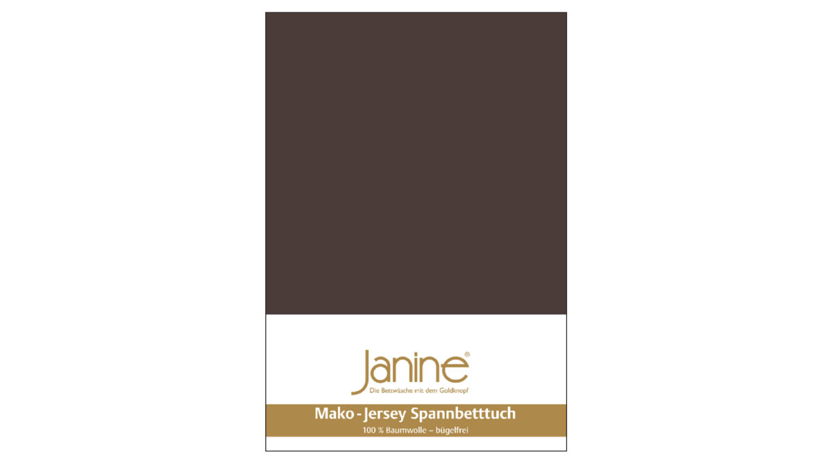 Spannbettlaken Janine® aus Stoff in Dunkelbraun Janine® Spannbettlaken Dunkelbraun - ca. 150 x 200 cm
