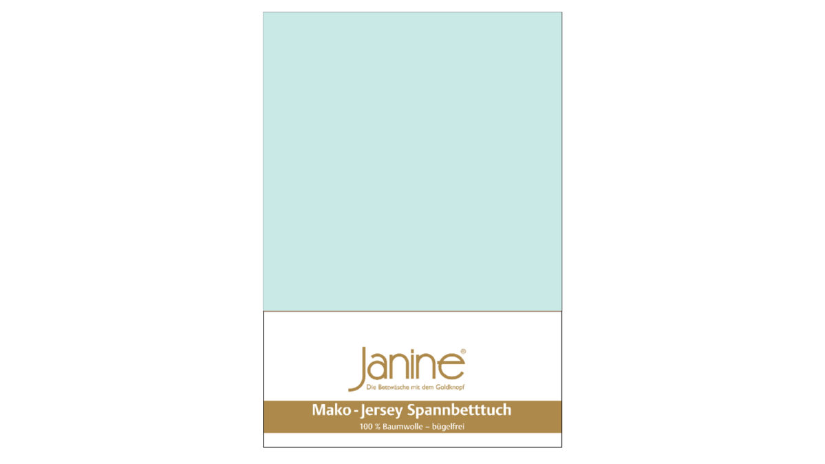 Spannbettlaken Janine® aus Stoff in Türkis Janine® Spannbettlaken Morgennebel - ca. 100 x 200 cm