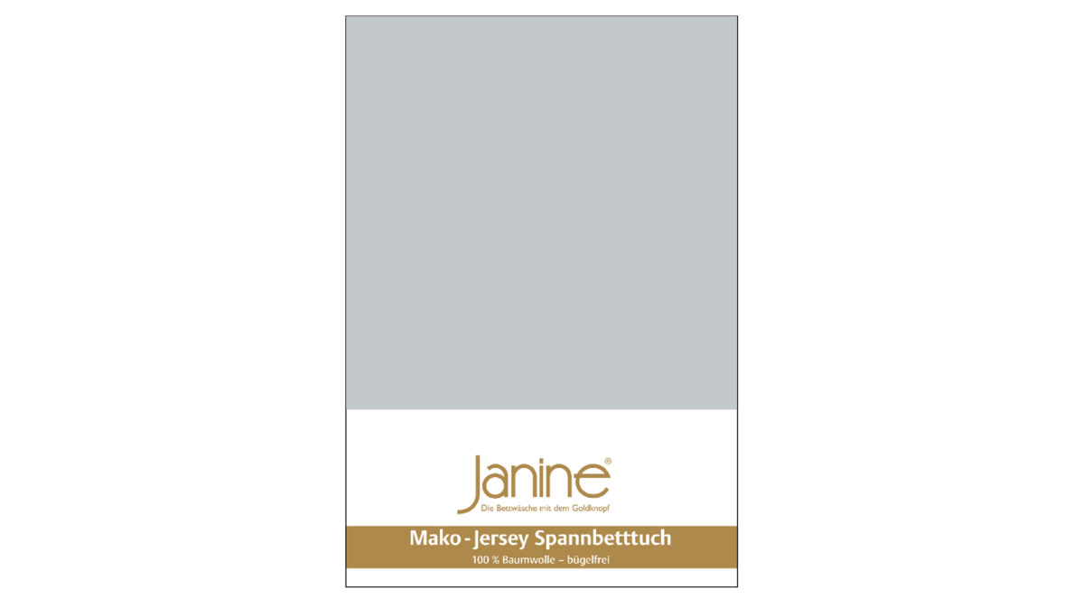 Spannbettlaken Janine® aus Stoff in Silber Janine® Spannbettlaken Silber - ca. 150 x 200 cm