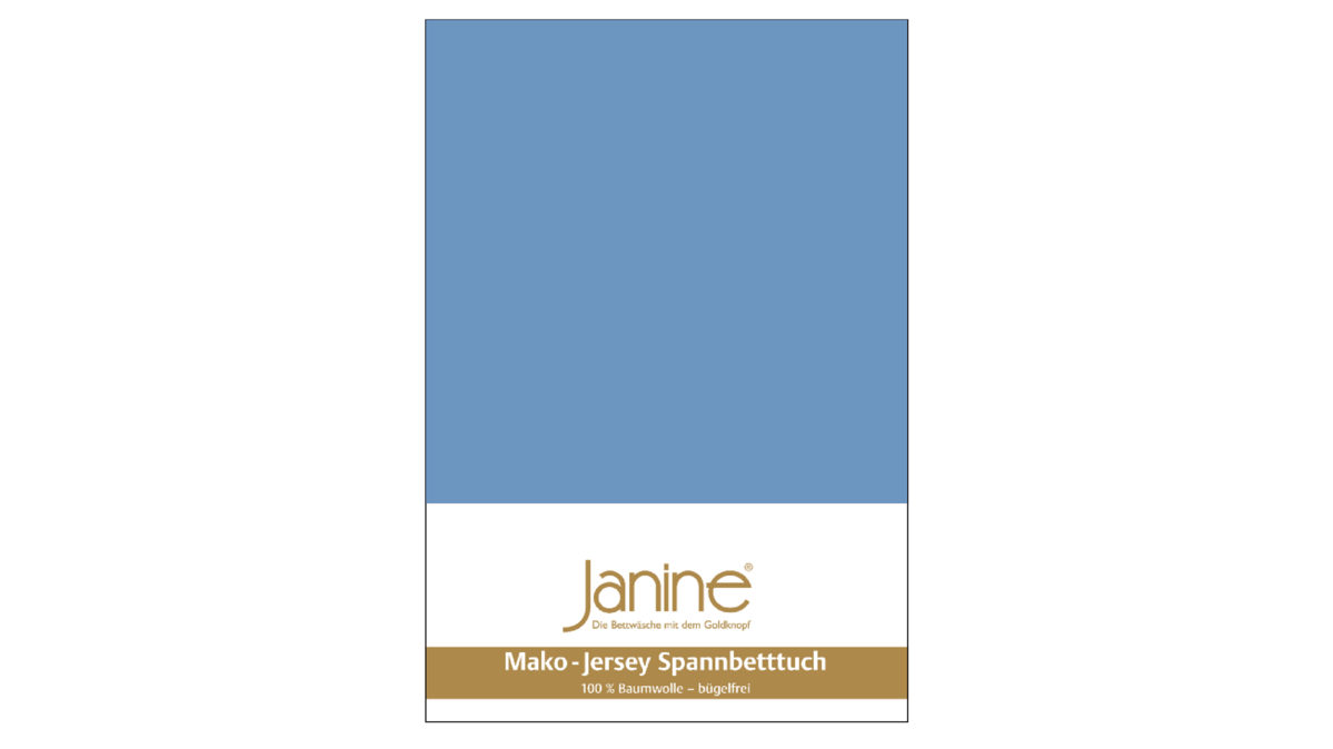 Spannbettlaken Janine aus Stoff in Blau Janine® Spannbettlaken Blau - ca. 150 x 200 cm