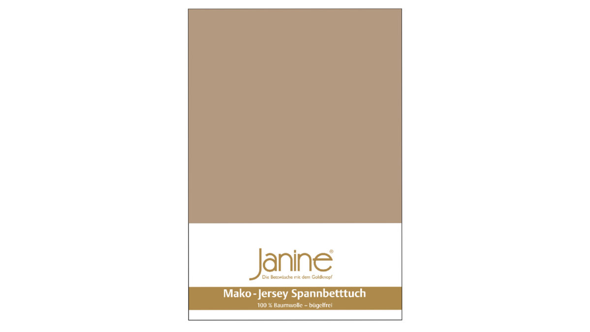 Spannbettlaken Janine® aus Stoff in Braun Janine® Spannbettlaken Nougat - ca. 150 x 200 cm