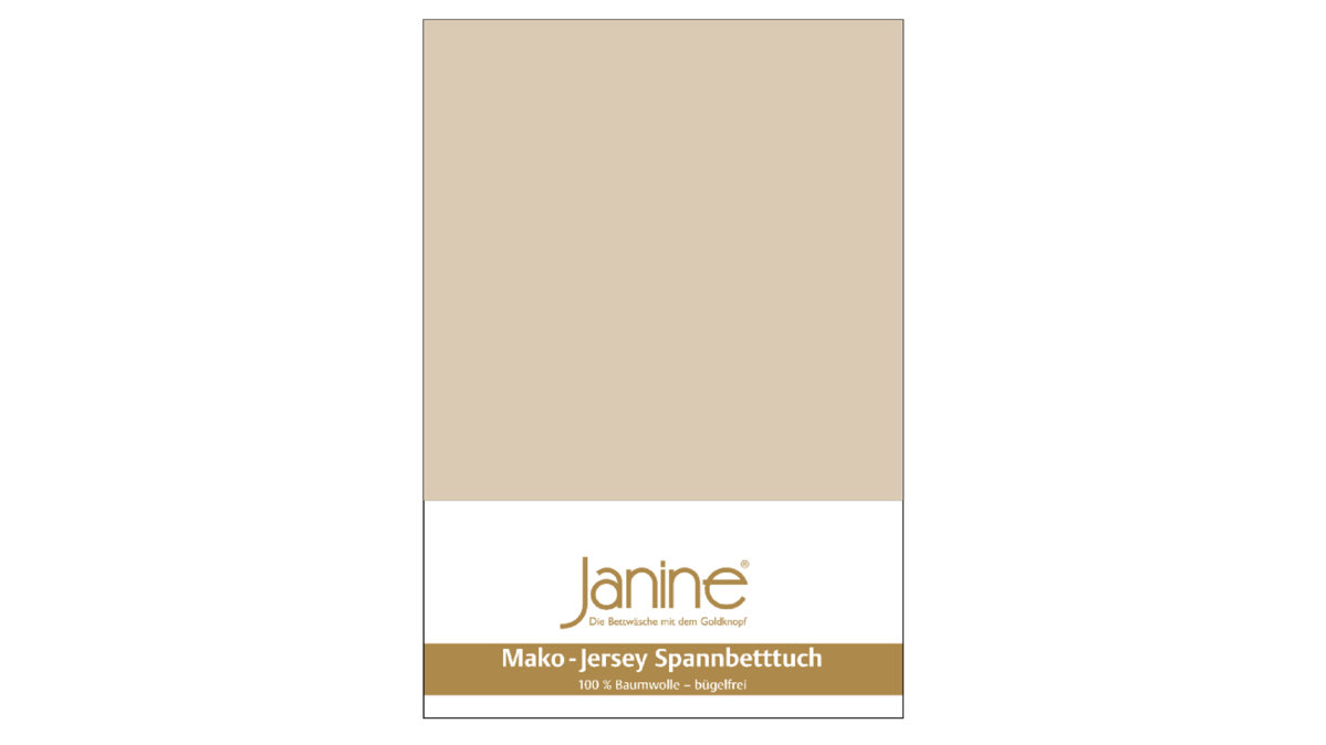 Spannbettlaken Janine® aus Stoff in Sand Janine® Spannbettlaken Sand - ca. 200 x 200 cm