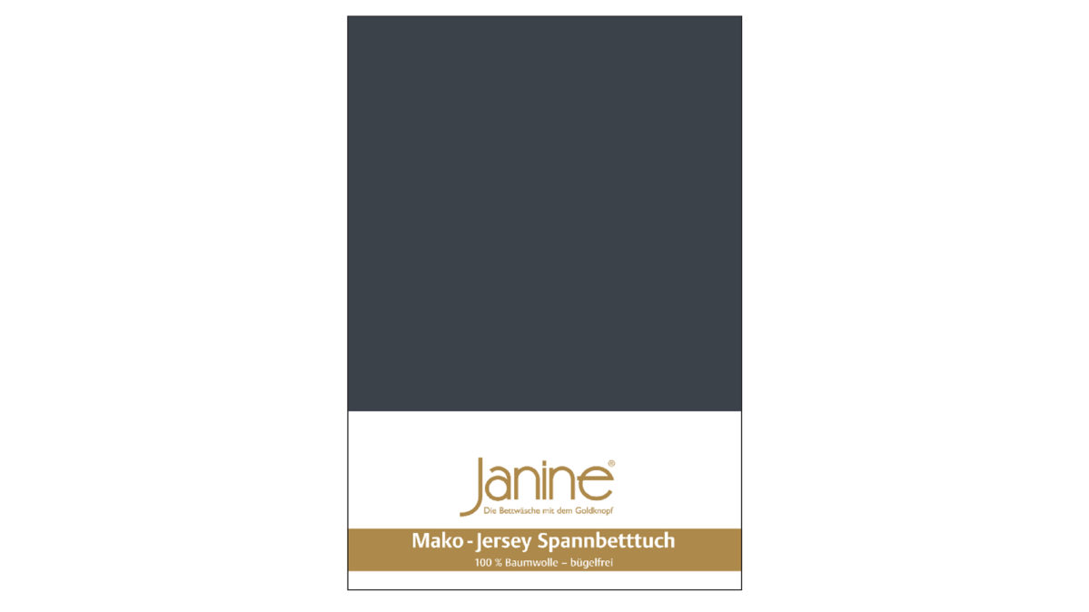 Spannbettlaken Janine® aus Stoff in Dunkelgrau Janine® Spannbettlaken Titan - ca. 150 x 200 cm