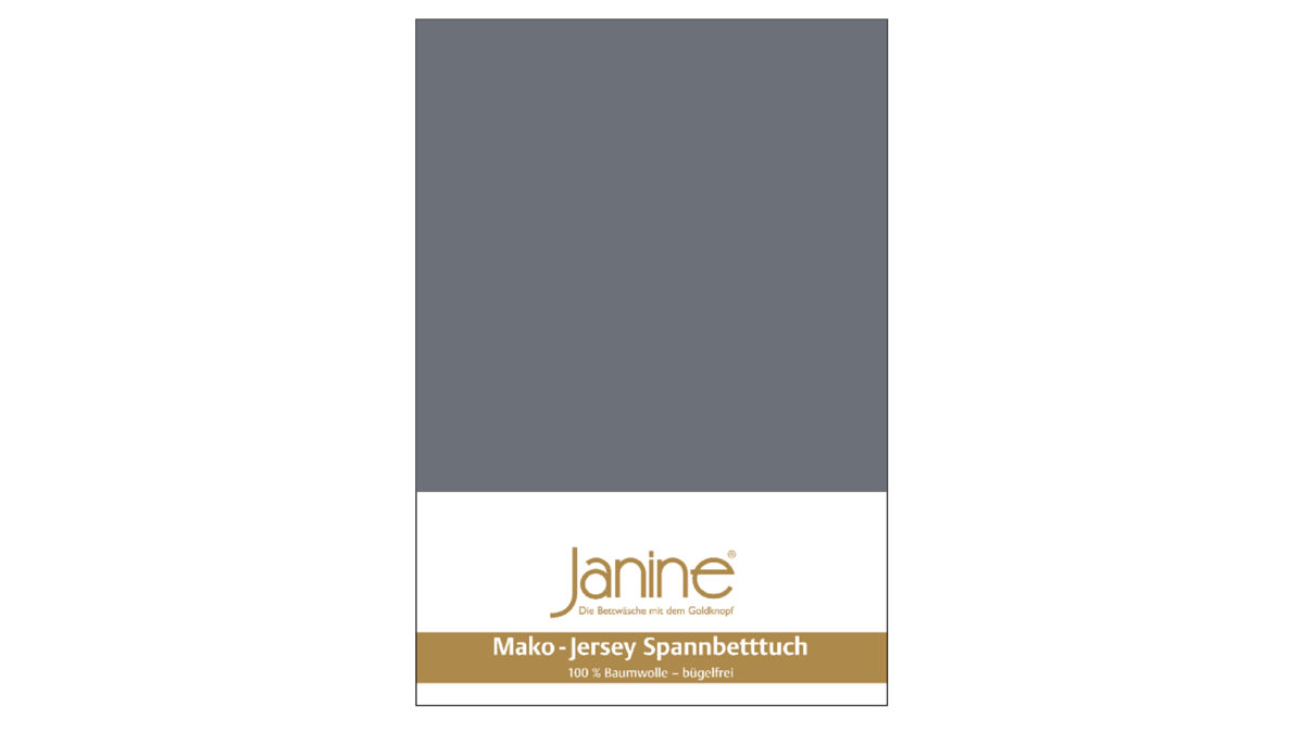 Spannbettlaken Janine® aus Stoff in Anthrazit Janine® Spannbettlaken Opalgrau - ca. 150 x 200 cm