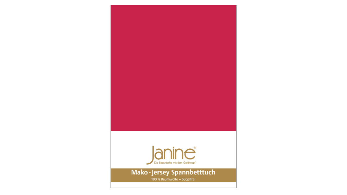Spannbettlaken Janine® aus Stoff in Rot Janine® Spannbettlaken Rot - ca. 100 x 200 cm