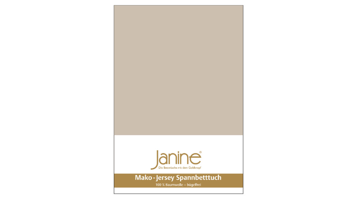 Spannbettlaken Janine® aus Stoff in Beige Janine® Spannbettlaken Naturell - ca. 150 x 200 cm