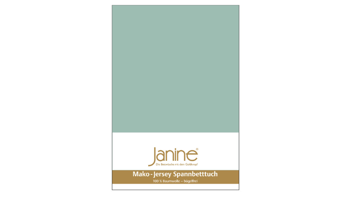 Spannbettlaken Janine® aus Stoff in Fichte Janine® Spannbettlaken Rauchgrün - ca. 150 x 200 cm