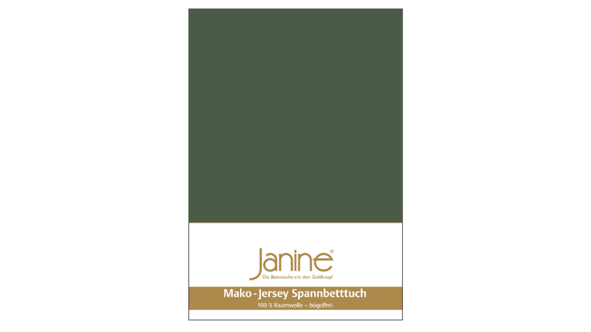 Spannbettlaken Janine® aus Stoff in Oliv Janine® Spannbettlaken Olivegrün - ca. 150 x 200 cm