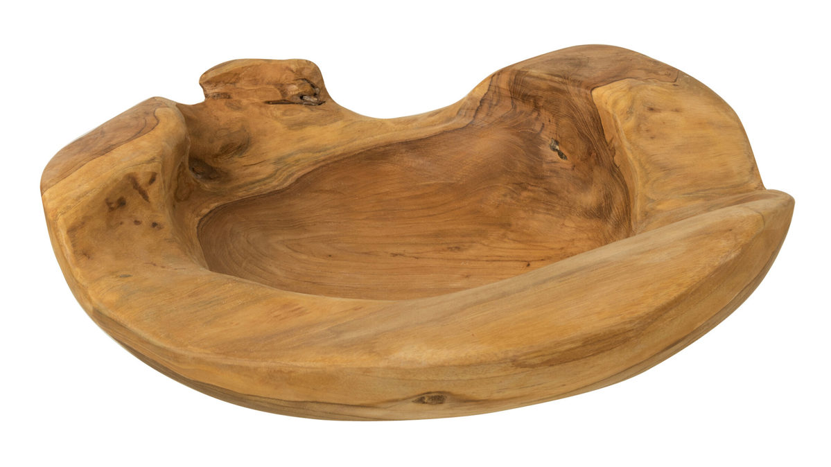 Dekoschale Interliving BEST BUDDYS! aus Holz in Holzfarben Interliving BEST BUDDYS! Holzschale Igor Teakholz - Durchmesser ca. 40 cm