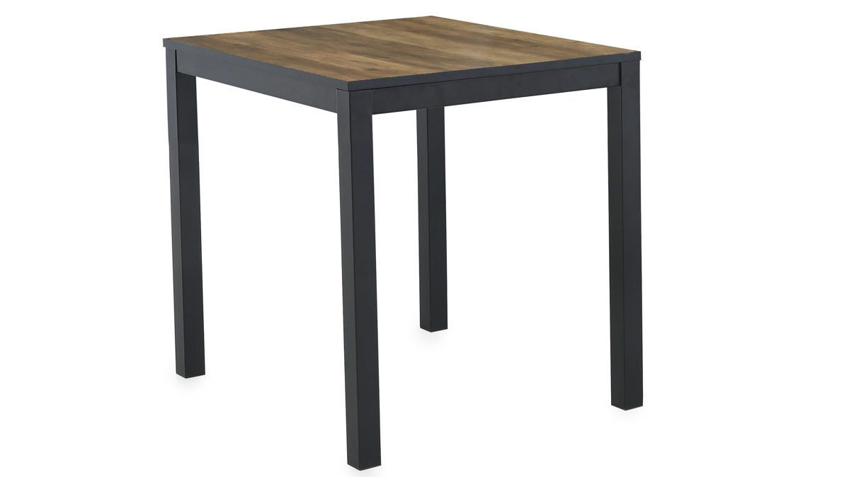 Auszugtisch Pro.com aus Holz in Holzfarben Dunkel Auszugtisch Barista 1 dunkle Akazie & Schwarz - ca. 80-120 x 70 cm