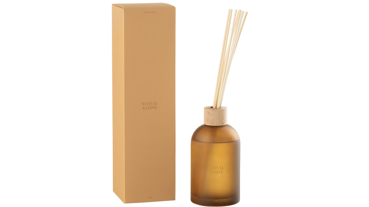 Wohnaccessoire Jolipa aus Glas in Orange Duftspender Santal Satiné Orange – Duftnuance Sandelholz, ca. 10 x 36 cm