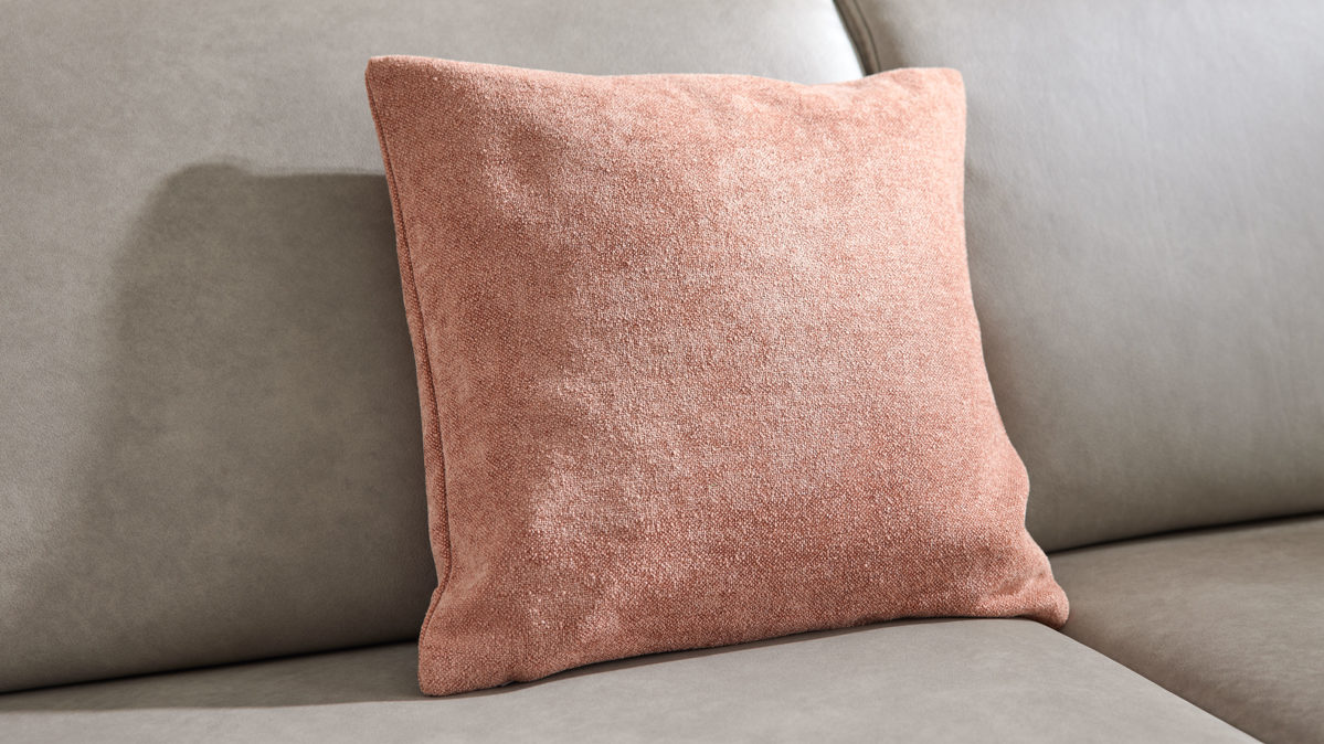 Kissenbezug /-hülle Interliving aus Stoff in Rosa Interliving Kissen Serie 9124 - Kissenhülle roséfarbene Chenille - ca. 50 x 50 cm
