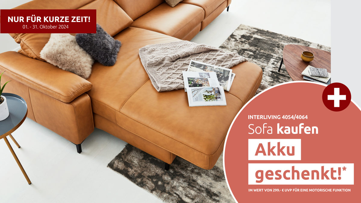 Funktion Interliving aus Metall in Transparent Interliving Sofa Serie 4054 – Liegefunktion MoLi motorisch