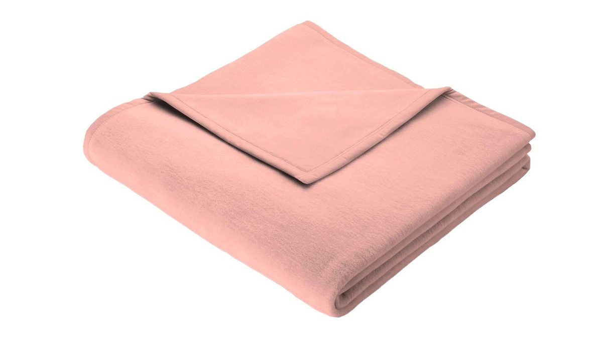 Wohndecke Biederlack® aus Mischgewebe in Rosa Biederlack® Wohndecke Cotton Home korallenfarbenes Mischgewebe - ca. 150 x 200 cm