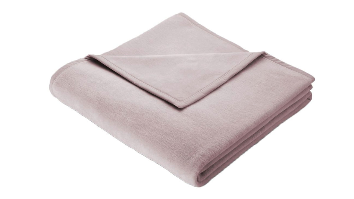 Wohndecke Biederlack® aus Mischgewebe in Pastell Biederlack® Wohndecke Cotton Home lotusfarbenes Mischgewebe - ca. 150 x 200 cm