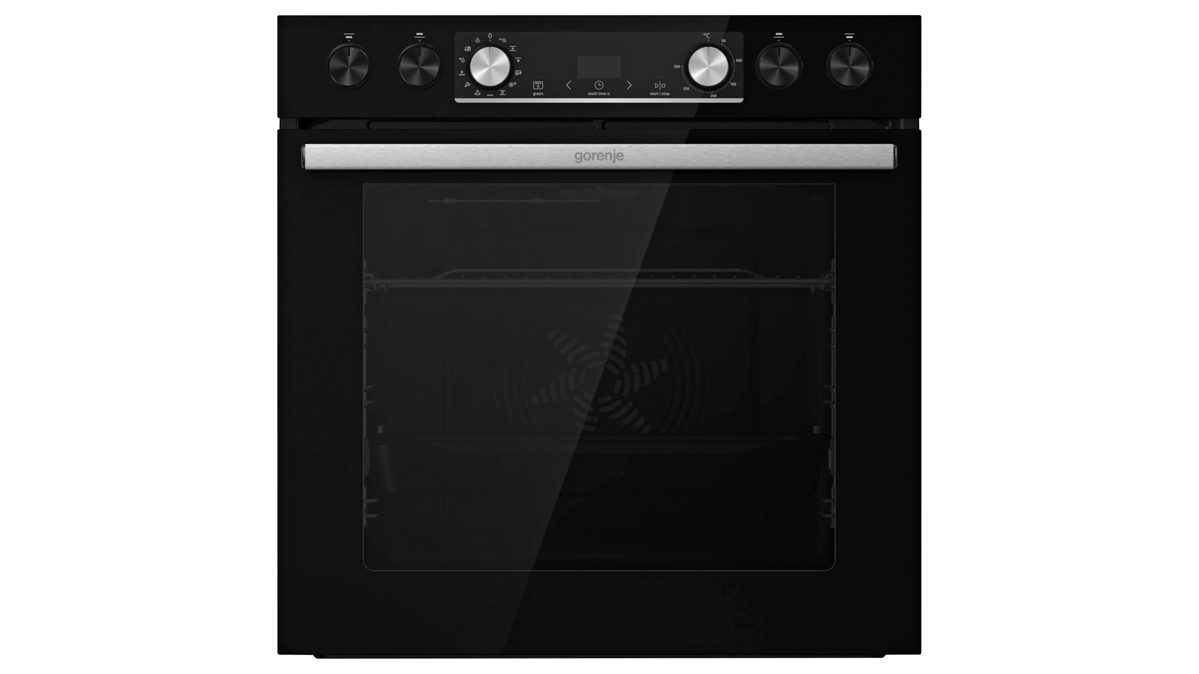 Backofen Gorenje aus Metall in Schwarz gorenje Backofen- und Kochfeld-Set Black Set 5 Schwarz & Edelstahl - zweiteilig