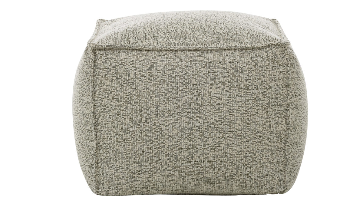 Polsterhocker Roomio® aus Stoff in Hellgrün Roomio® No. 4121 - Hocker schildkrötenfarben melierter Stoffbezug - ca. 66 x 66 cm