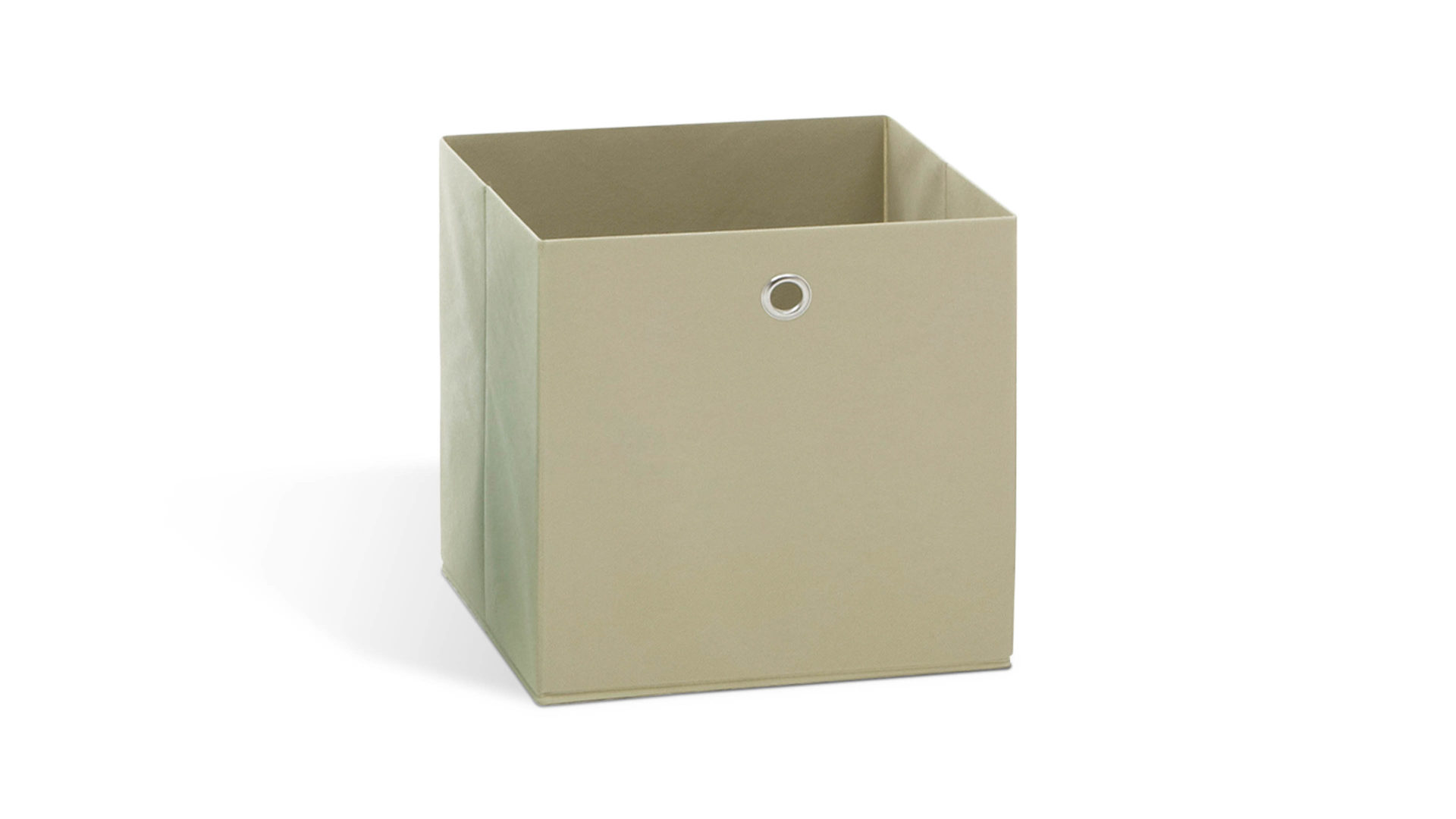 Faltbox Fmd furniture aus Stoff in Beige Faltbox ecrufarbenes, verstärktes Vlies - ca. 32 x 32 cm