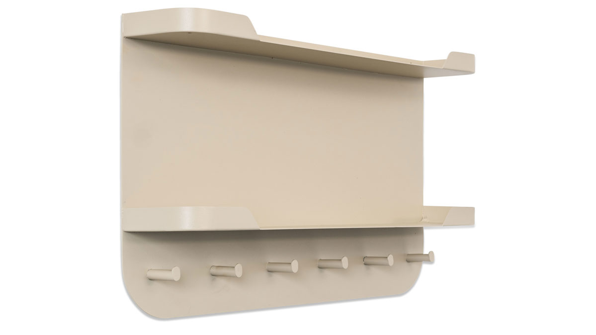 Wandgarderobe M2 kollektion aus Metall in Beige Wandgarderobe Jil 2 Cremeweiß – sechs Haken, Länge ca. 70 cm