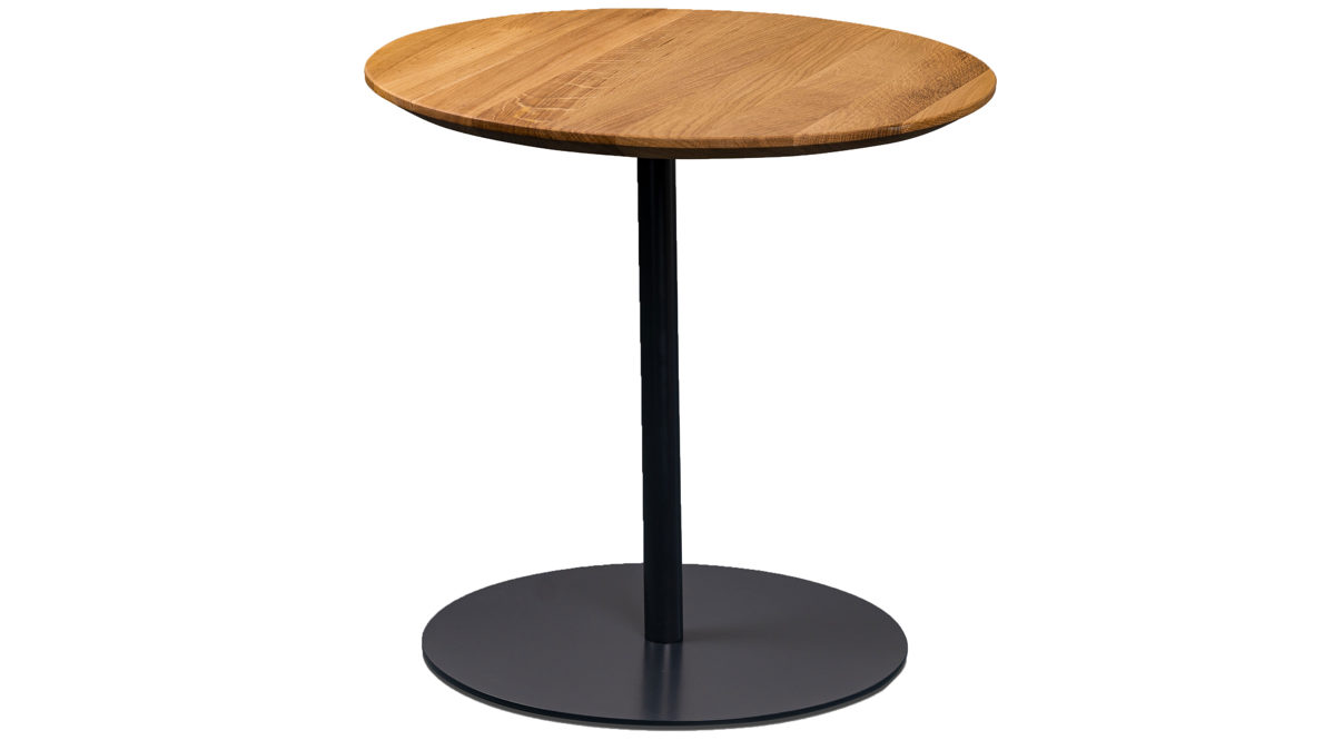 Beistelltisch M2 kollektion aus Holz in Holzfarben Beistelltisch Lea Wildeiche & Anthrazit - Durchmesser ca. 50 cm