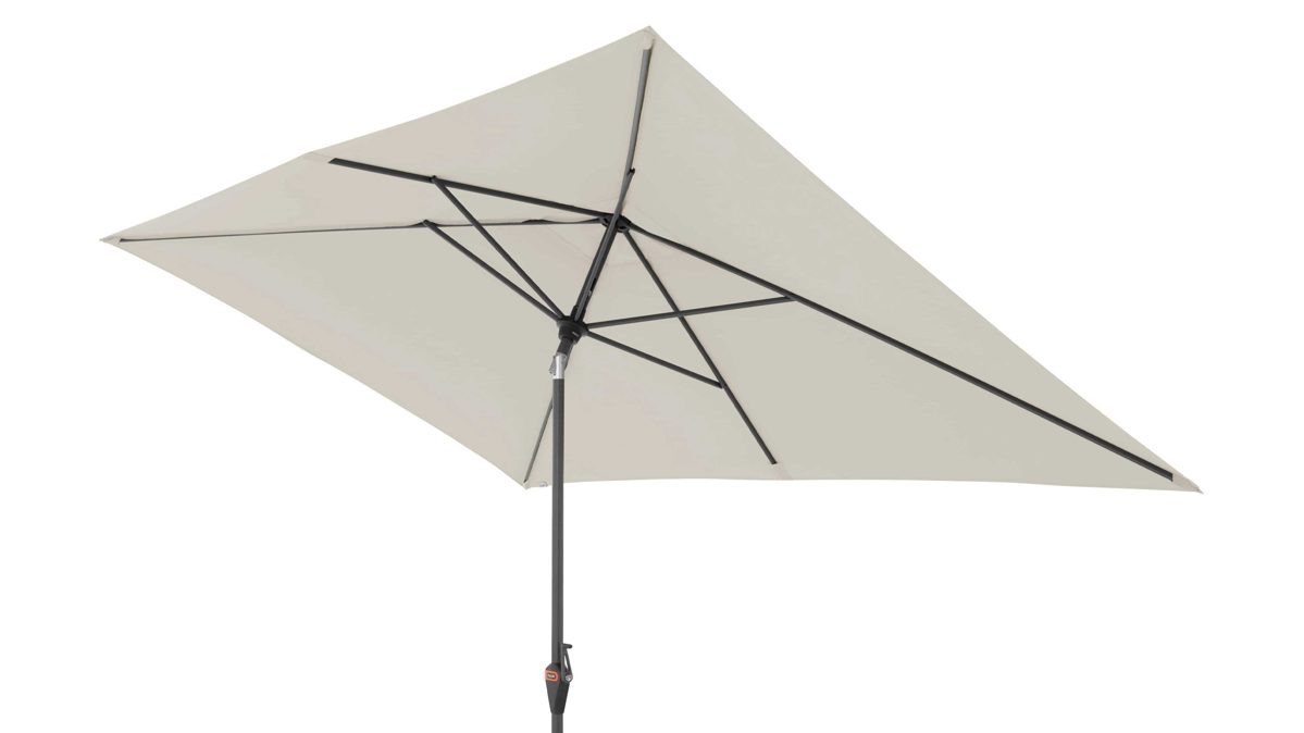 Sonnenschirm Doppler® aus Kunstfaser in Beige doppler® Kurbel-Sonnenschirm MyZone Auto-Tilt naturfabene Kunstfaser – ca. 300 x 200 cm