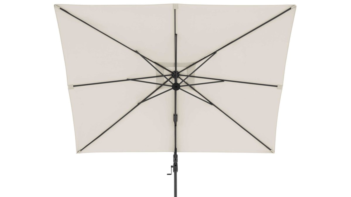 Sonnenschirm Doppler® aus Kunstfaser in Beige doppler® Pendel-Sonnenschirm MyZone Side naturfarbene Kunstfaser – ca. 320 x 240 cm