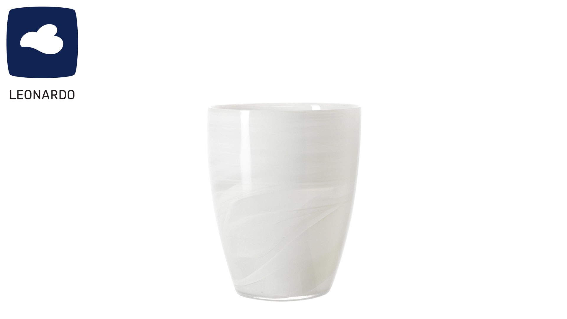Windlicht Leonardo | glaskoch aus Glas in Weiß LEONARDO Vase & Windlicht Alabastro weiß marmoriertes Glas - ca. 19 cm hoch