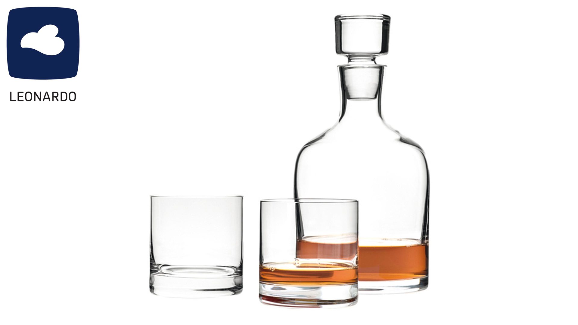 Whiskeyglas Leonardo | glaskoch aus Glas in Transparent LEONARDO Whiskey-Set Ambrogio Klarglas - dreiteilig