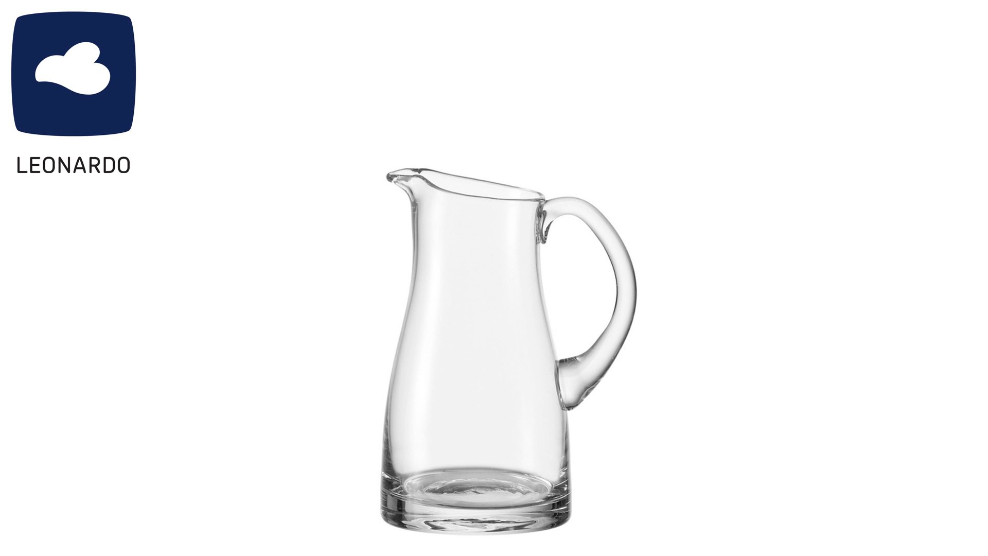 Krug Leonardo | glaskoch aus Glas in Transparent LEONARDO Glaskrug Liquid Klarglas - ca. 1,2 Liter Fassungsvermögen