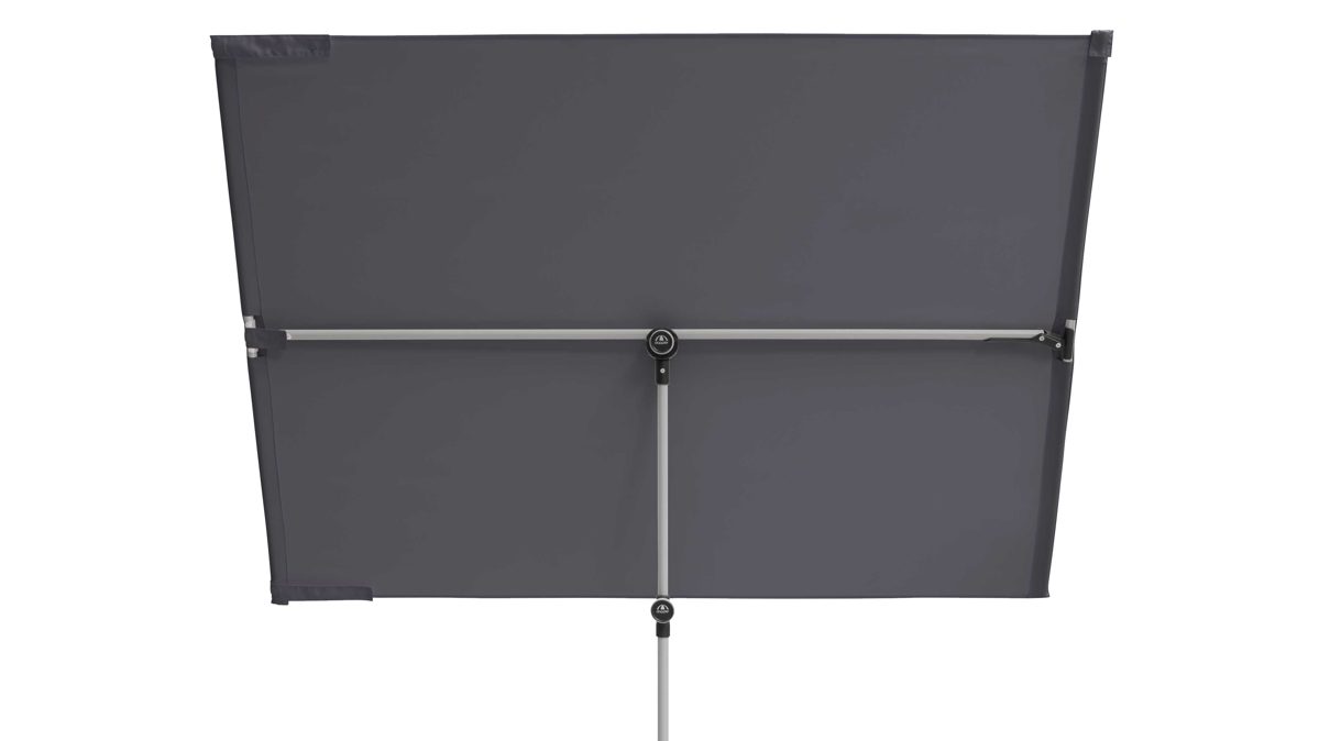 Sonnenschirm Doppler® aus Kunstfaser in Anthrazit doppler® Balkon-Sonnenschirm Active anthrazitfarbene Bespannung – ca. 180 x 130 cm