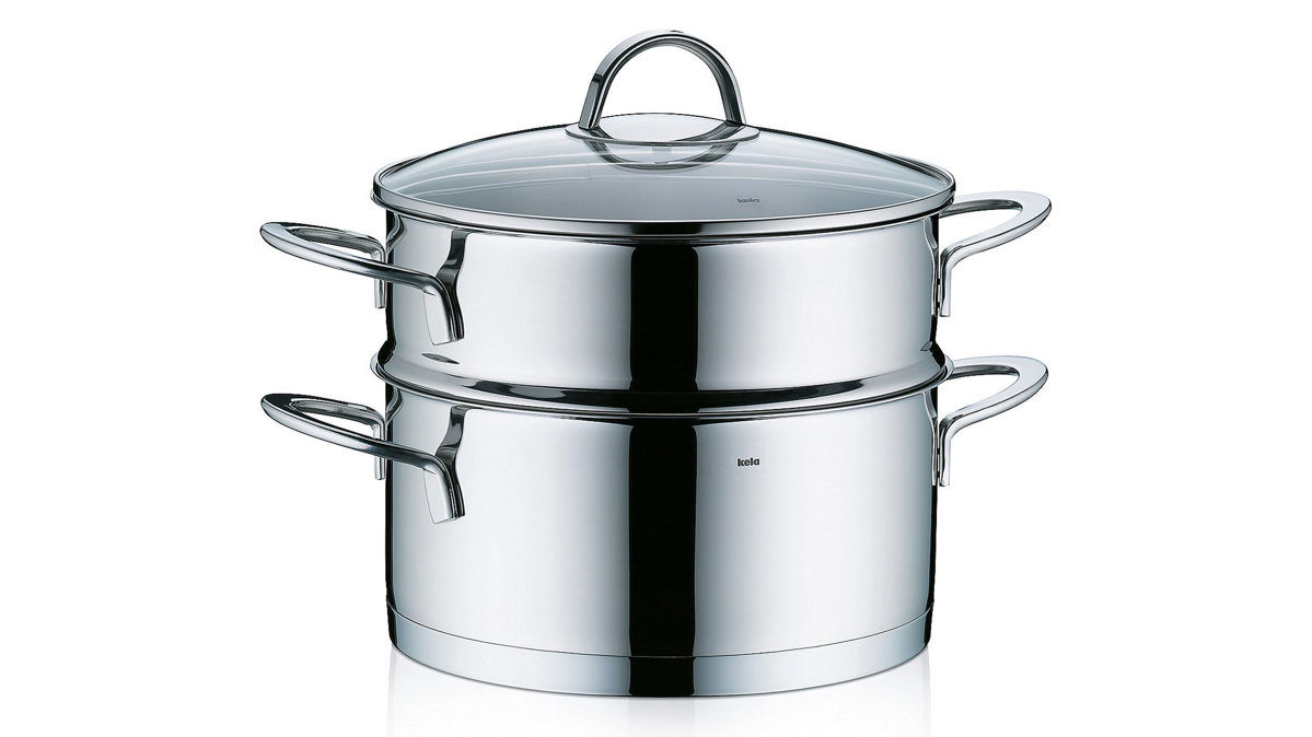 Dampftopf Kela | keck & lang aus Metall in Edelstahl Dampftopf Cailin Edelstahl & Klarglas - Durchmesser ca. 20 cm